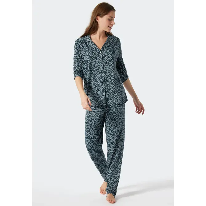 Schiesser Pyjama Long 178056 dark blue 46/3XL