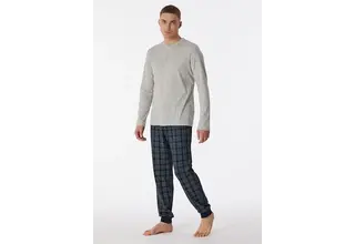 Schiesser Pyjama Long grey melange 180269 48/S