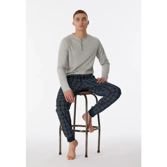 Schiesser Pyjama Long gris mélangé 180269 48/S