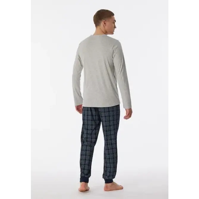 Schiesser Pyjama Long gris mélangé 180269 48/S