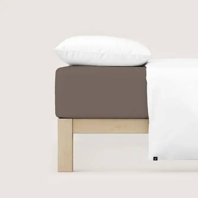 Schlafgut Pure Jersey Hoeslaken L - 140x200 - 160x220 790 Sand Deep