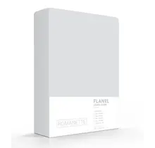 Drap-housse en flanelle Romanette Argent 180x200