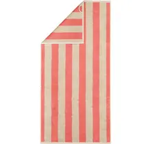 Cawo Gallery stripes Serviette de douche 70x140 coralle