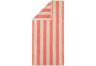 Cawo Gallery stripes Serviette de douche 70x140 coralle