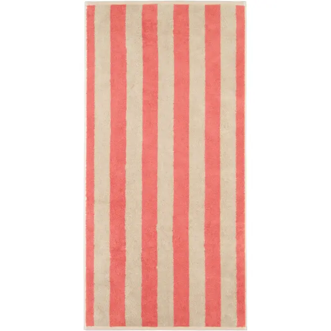 Cawo Gallery stripes Serviette de douche 70x140 coralle