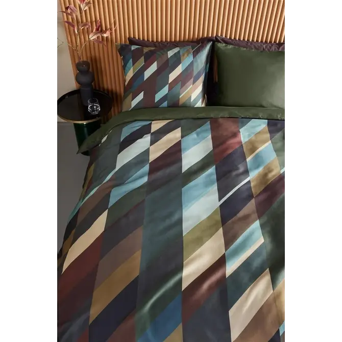 Beddinghouse Roan dekbedovertrek Olive Green 200x200/220 Beddinghouse Roan dekbedovertrek Olive Green 200x200/220