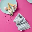 DDDDD DDDDD vaatdoek Stripe pastel blue 30 x 30 cm