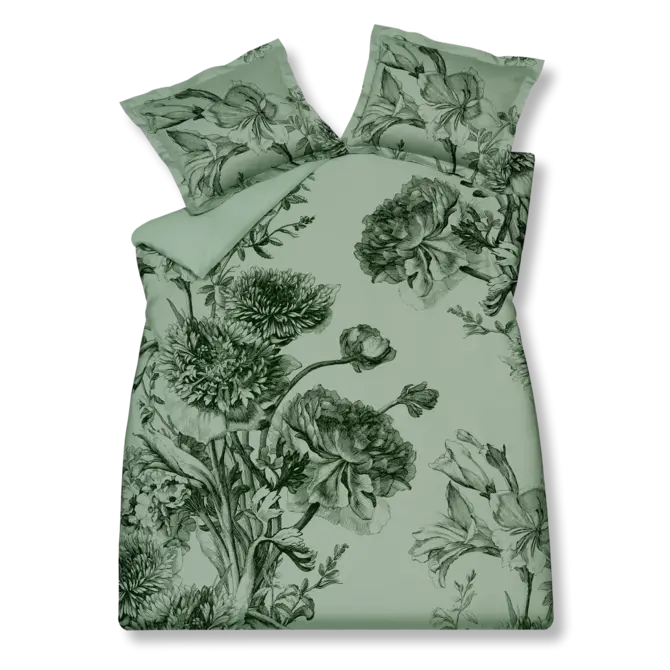 Vandyck Night Bloom Smoke Green 1-Persoons (140X200/220 + 1 Sloop)