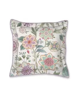 Pip Studio Viva Las Flores Square Cushion White 45x45 cm