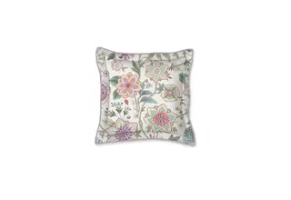Coussin Carré Pip Studio Viva Las Flores Blanc 45x45 cm