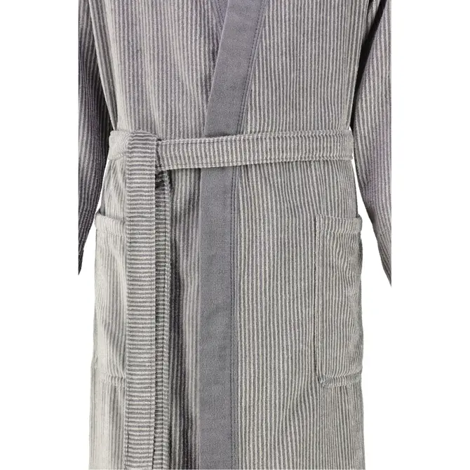 Cawö Heren Badjas 5840 Velours Kimono Stein 54 Cawö Heren Badjas 5840 Velours Kimono Stein 54