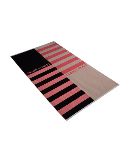 Vossen Strandlaken Crazy Stripes Black 100x180