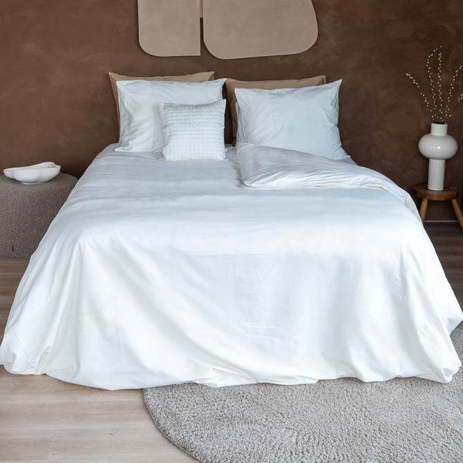 Dommelin Sprei Liva Katoen Wit 260x260 cm