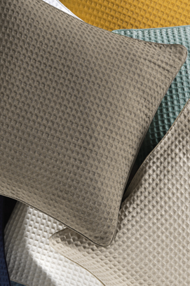 Housse de Coussin Dommelin Bari Coton Kaki 50x50 cm