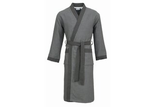 Carl Ross Peignoir 26100 gris foncé/blanc cassé M