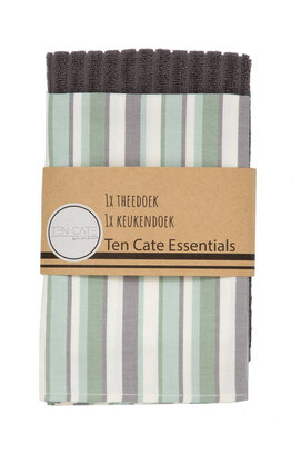 Ten Cate Essentials Ensemble de cuisine Rayure grise