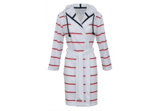 Carl Ross dames badjas 560310 white/deep red 40/42