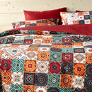 De Witte Lietear dekbedovertrek Ankara Red Dahlia 200x200/220