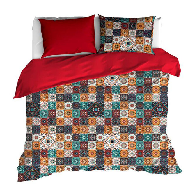 Housse de couette De Witte Lietear Ankara Red Dahlia 200x200/220