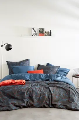 La housse de couette De Witte Lietear Cobra Blue Fusion 200x200/220