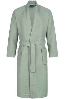 Morgenstern badjas Luca wafelstof Kimono 120cm Olijf S