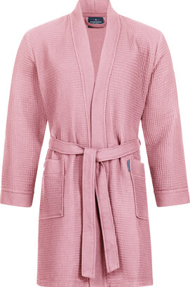 Morgenstern badjas Sascha wafelstof Kimono 100cm Poederroze Maat L