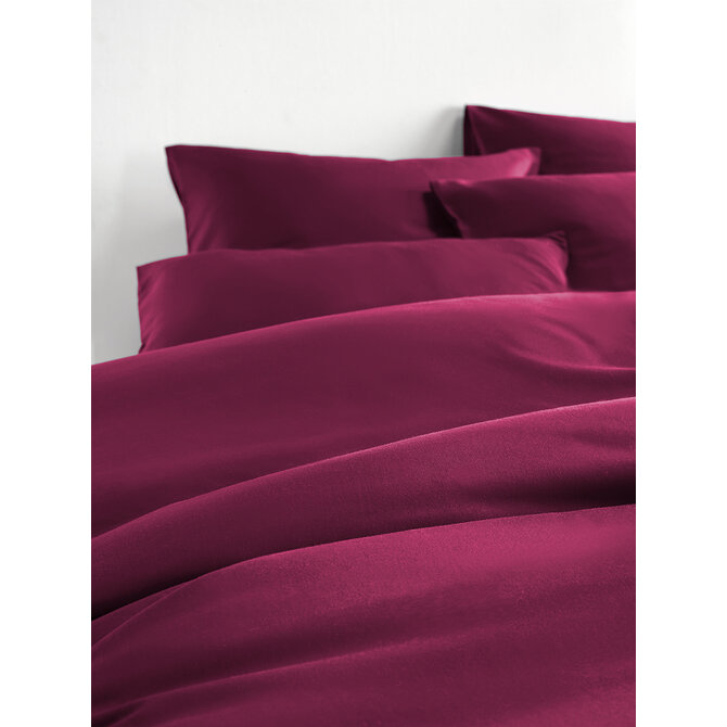 La housse de couette De Witte Lietear Olivia Beet Red 140x200/220