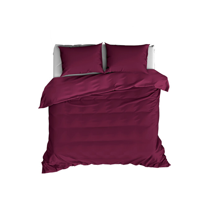 De Witte Lietear dekbedovertrek Olivia Beet Red 140x200/220 De Witte Lietear dekbedovertrek Olivia Beet Red 140x200/220
