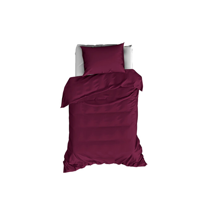 De Witte Lietear dekbedovertrek Olivia Beet Red 140x200/220 De Witte Lietear dekbedovertrek Olivia Beet Red 140x200/220