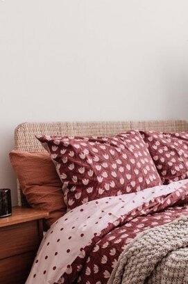 Covers & Co Tulip Mania Housse de Couette Rouge 200x200x220