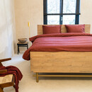 Kayori Housse de couette Kayori Shizu satin de coton rouge 240x200/220