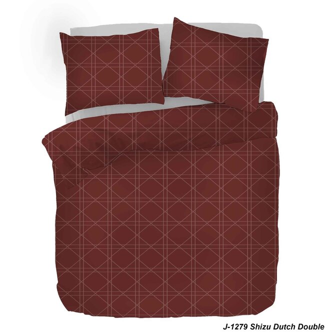 Housse de couette Kayori Shizu satin de coton rouge 240x200/220