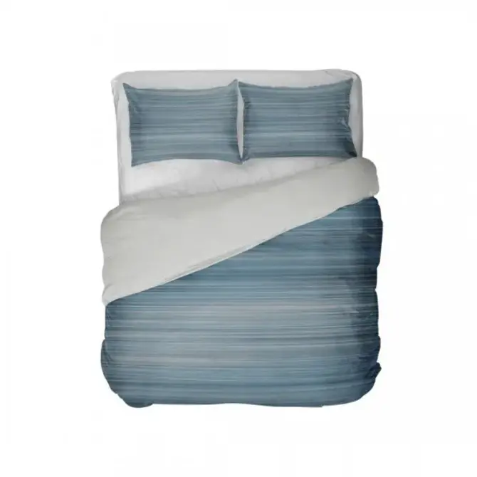 Kayori Goko Housse de Couette Satin de Coton 200/200-220 Bleu