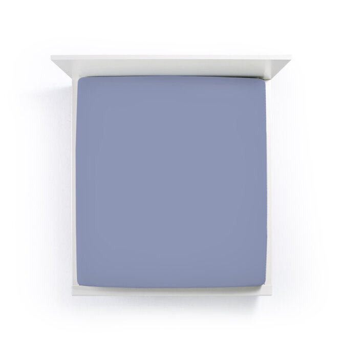 Bella Donna Hoeslaken Jersey Eenpersoons blauwgrijs-0209 70/190-80/220