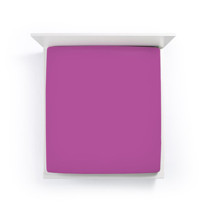 Bella Donna Drap-housse Jersey Une personne fuchsia-0540 90/190-100/220