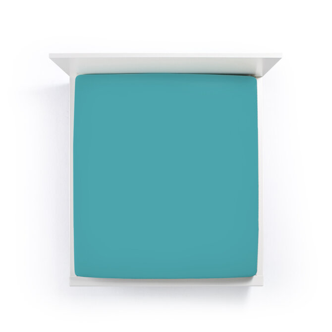 Bella Donna Drap-housse Jersey Simple bleu glacier-0302 90/190-100/220