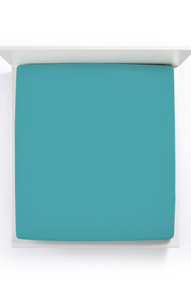 Bella Donna Drap-housse Jersey Lit une place et demie bleu glacier-0302 120/190-130/220