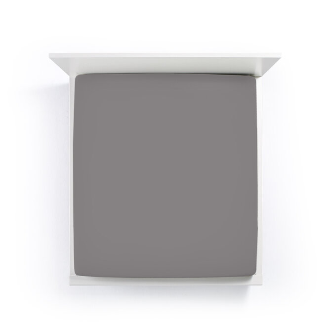 Bella Donna Drap-housse Jersey Lit une place et demie gris clair anthracite-0215 120/190-130/220