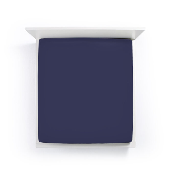 Bella Donna Drap-housse Jersey Lits-Jumeaux marine-0507 180/200-200/220