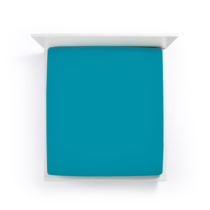 Bella Donna Drap-housse Jersey Lit-jumeaux XL pétrole-0545 200/220-220/240
