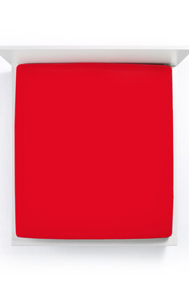 Bella Donna Hoeslaken Jersey Eenpersoons rood-0185 70/190-80/220