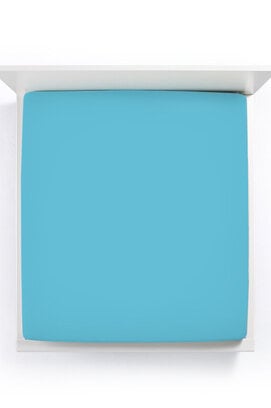 Bella Donna Hoeslaken Jersey Eenpersoons turquoise-0301 90/190-100/220