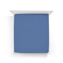 Bella Donna Bella Donna Drap-housse Jersey Lit une place et demie bleu mer-0208 120/190-130/220