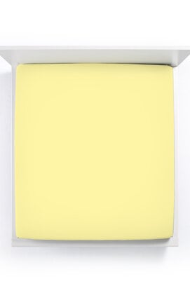 Bella Donna Jersey La Piccola Duo 1 Splittopperhoeslaken 160x210-220 cm lichtgeel-0091