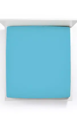 Bella Donna Jersey La Piccola Topperhoeslaken 120x210-220 cm Turquoise 0301