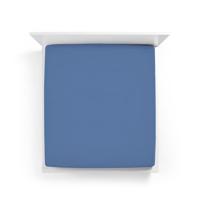Bella Donna Drap-housse Jersey Lits-Jumeaux bleu marine-0208 180/200-200/220