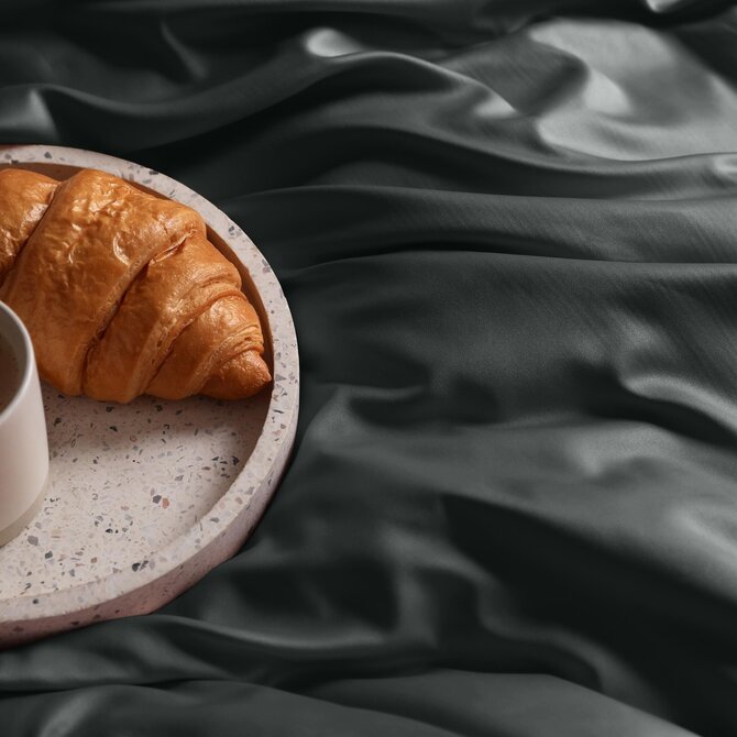 Dommelin Laken Uni Satijn 300TC 585 Donkergrijs 200x270 cm