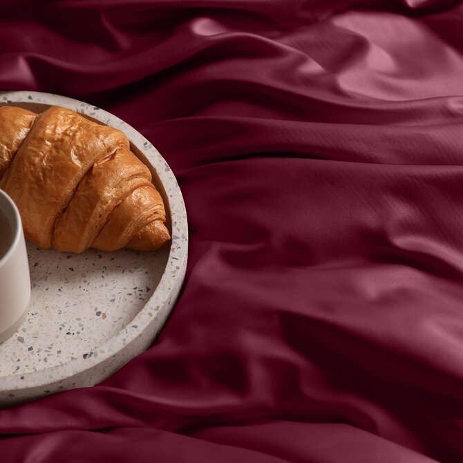 Dommelin Drap Uni Satin 300TC 580 Rosso 270x300 cm