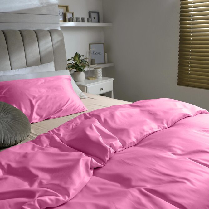 Dommelin Laken Uni Satijn 300TC 578 Fuchsia 270x300 cm