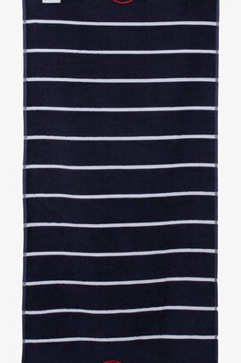 Carl Ross Serviette de Sauna 17300 Blanc Cassé/Bleu Nuit 70x200